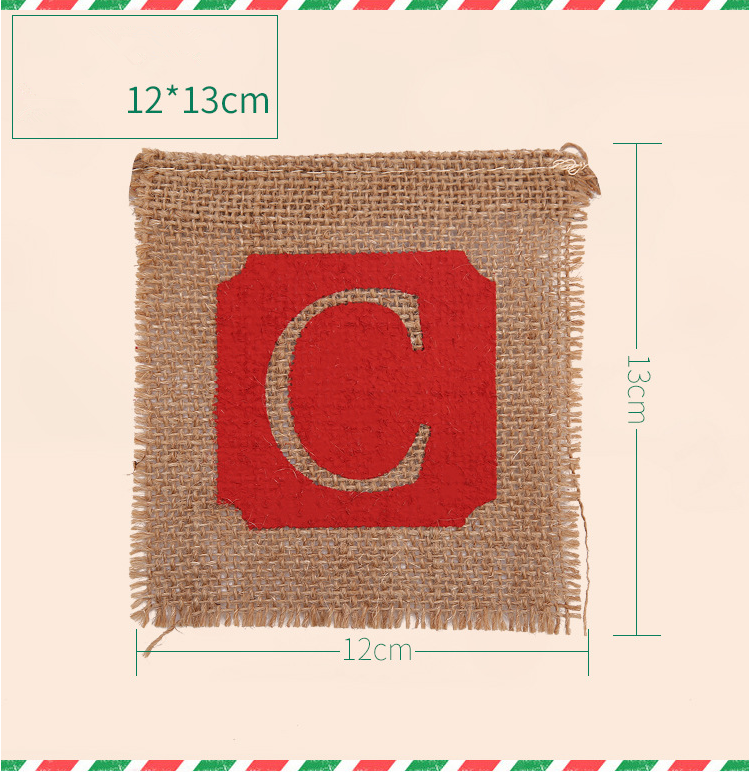 Merry Christmas Sackcloth Flag Christmas Banner Christmas Banner Decor