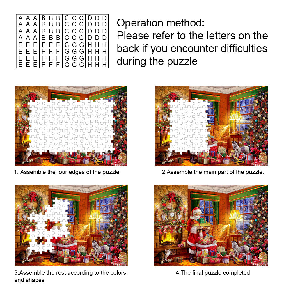 Children cartoon santa puzzle puzzle toys