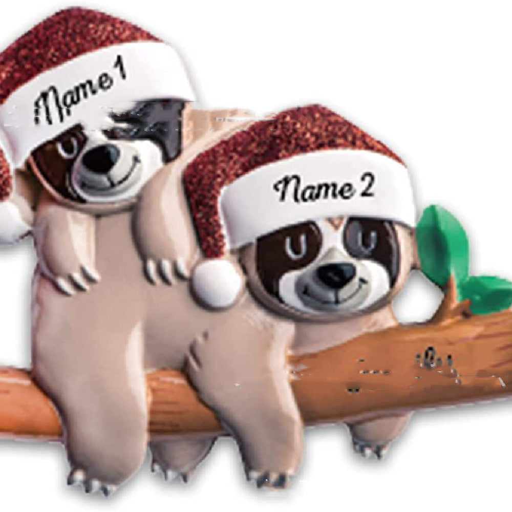 acrylic personalized family christmas ornament w.Koala Bears