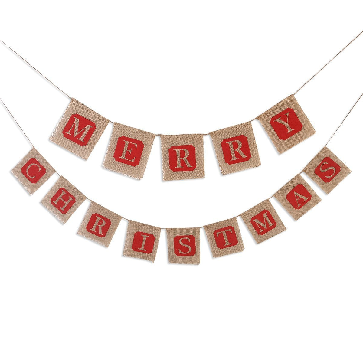 Merry Christmas Sackcloth Flag Christmas Banner Christmas Banner Decor