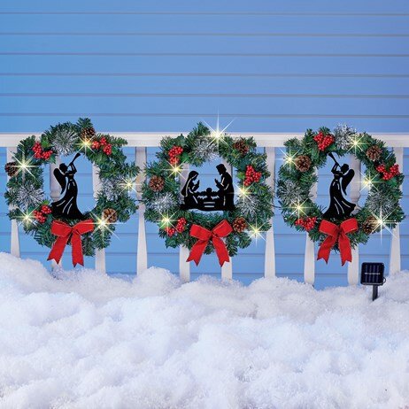 Europe And The United States Ignite The Nativity Christmas Wreath Decoration