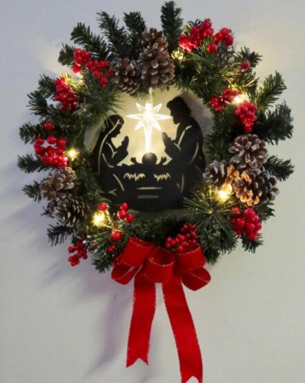 Europe And The United States Ignite The Nativity Christmas Wreath Decoration