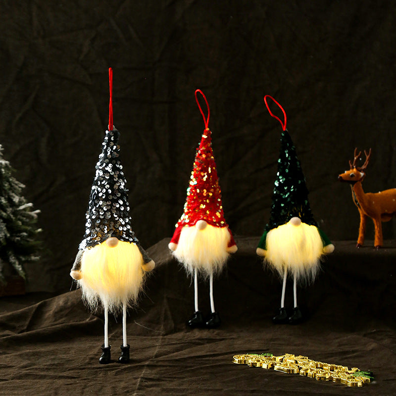 Christmas Long-legged Faceless Glowing Doll