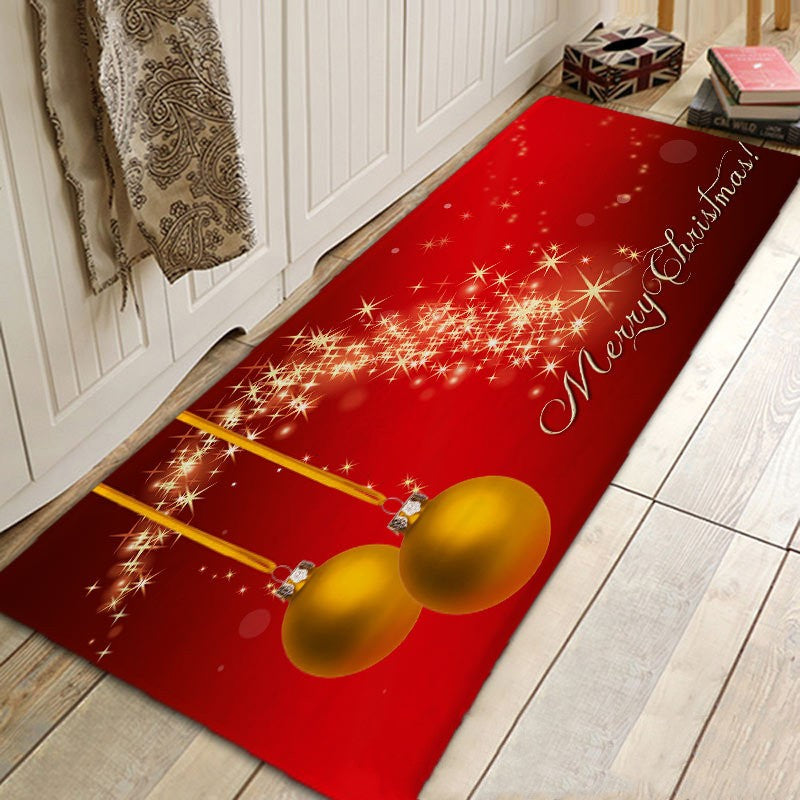 Santa Claus Flannel Absorbent Floor Mat