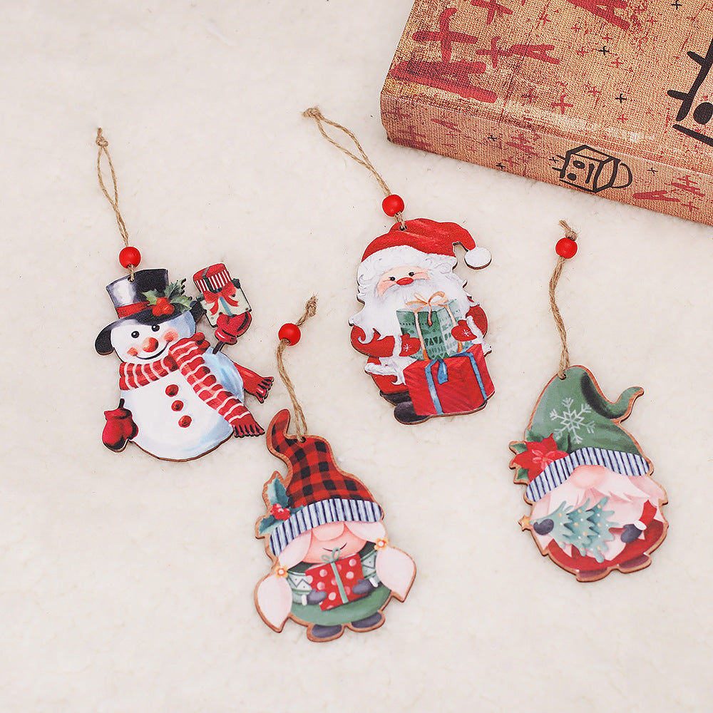 Christmas Retro Faceless Doll Pendant Couple Ornaments