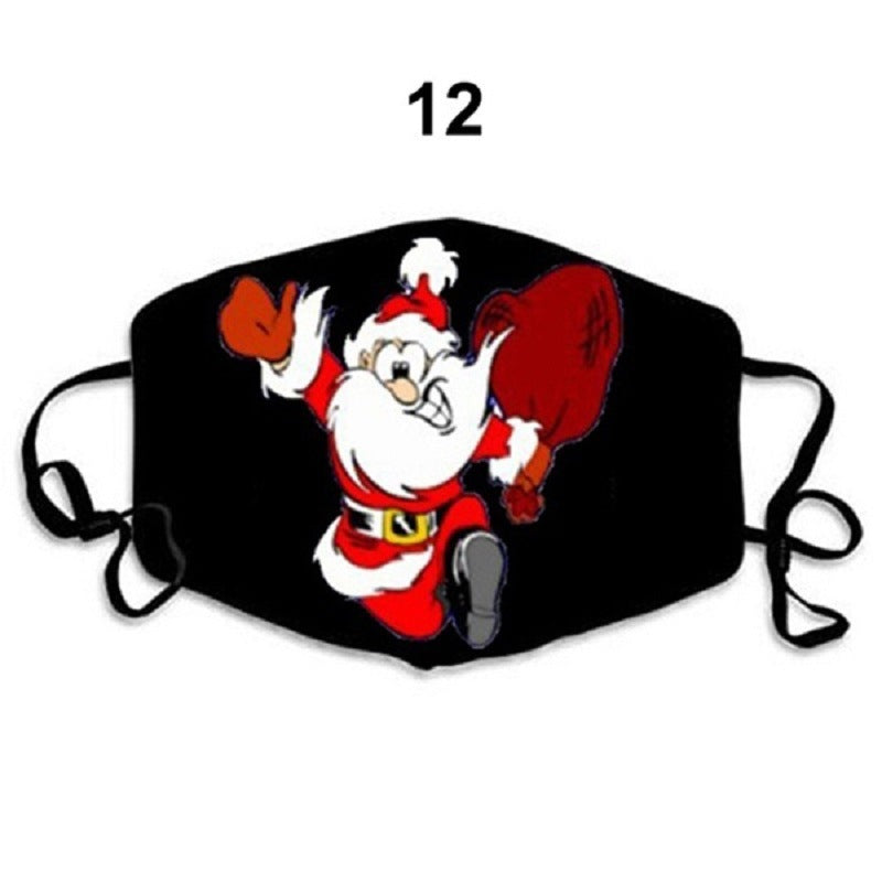 Santa Claus Christmas Deer Digital Printing Mask