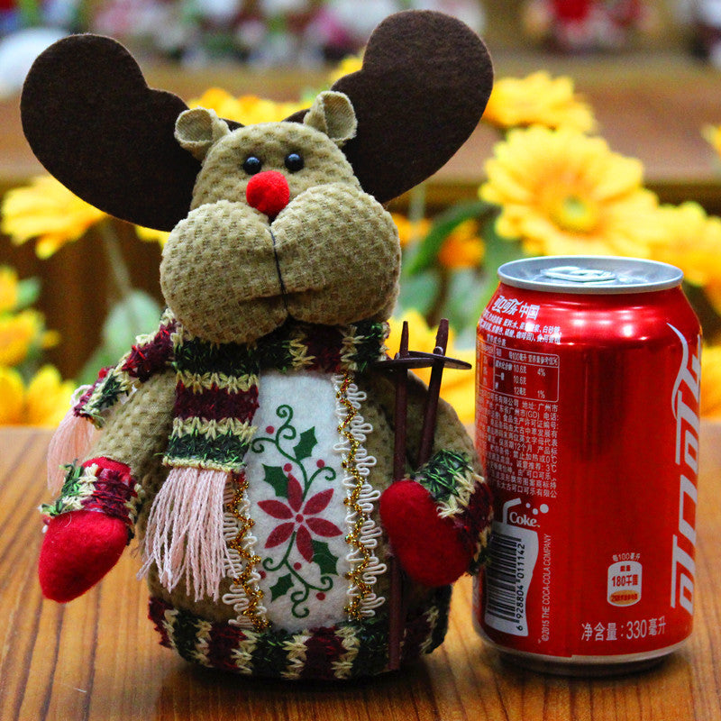 Christmas decorations  Reindeer (elk) w.soda can for reference; Flannel; 18*13 cm