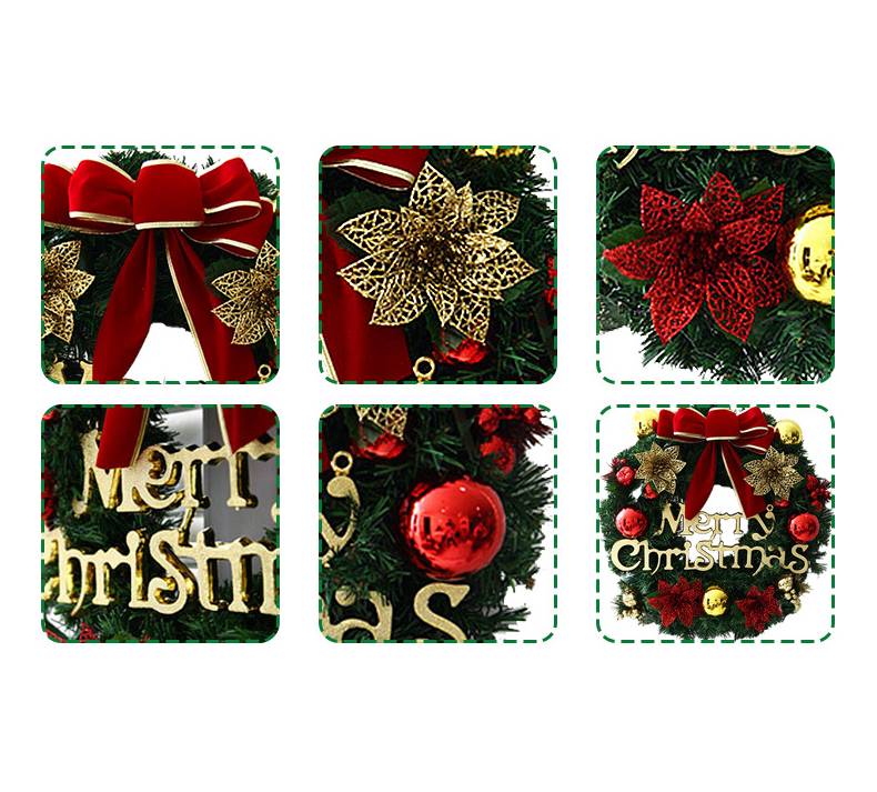 Pine Artificial Christmas Wreath Home Shopping Mall Window Door Decoration Rattan Hanging Christmas Wreath Decorations