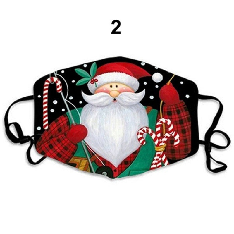 Santa Claus Christmas Deer Digital Printing Mask