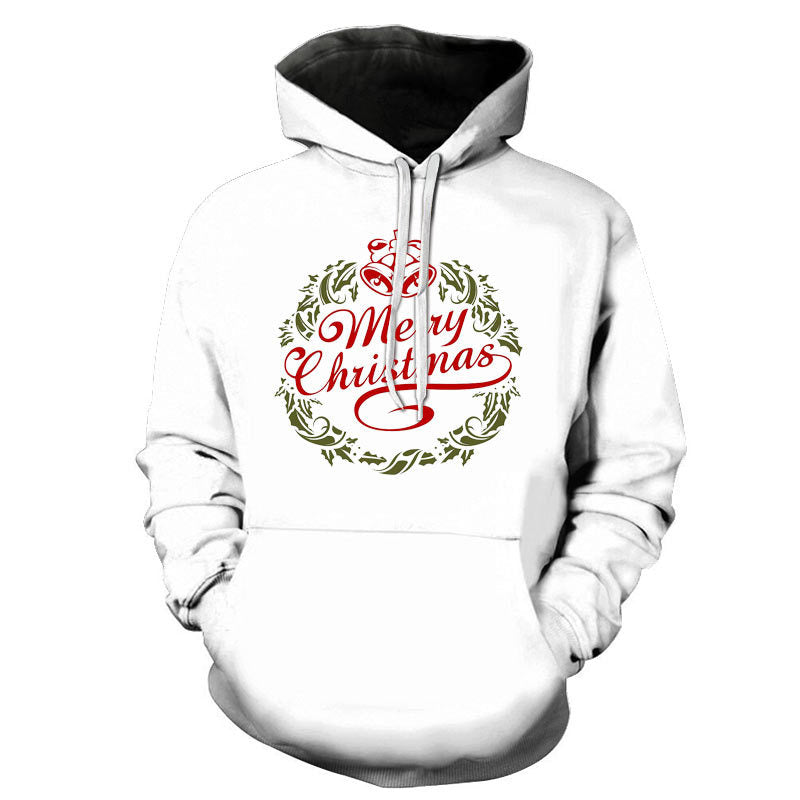 Santa 3D print pullover hoodie