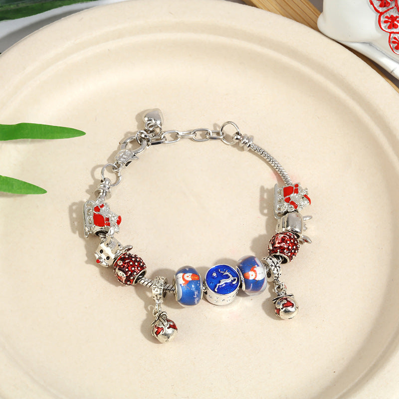 Christmas Snowflake Bells Children's Charm Bracelet