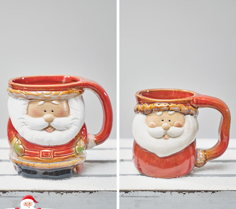 Santa Snowman Marker Ceramic Breakfast Mug