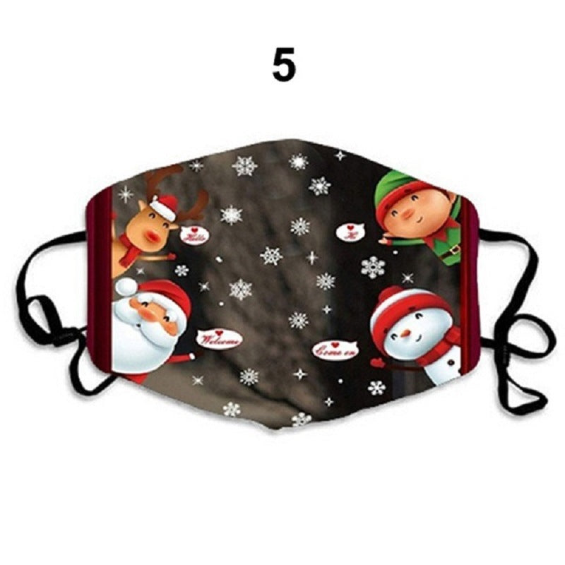 Santa Claus Christmas Deer Digital Printing Mask