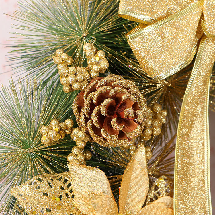 New creative Christmas ornaments hot sale 40cm pine needles Christmas Wreath ornaments manufacturers wholesale