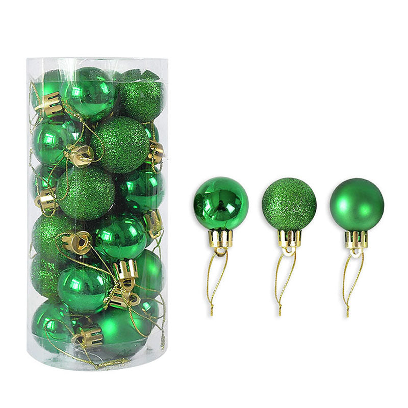 3CM24pcs Bright Matte Christmas Balls