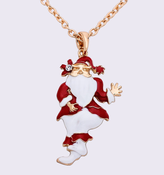 Christmas Necklace Santa Sweater Chain