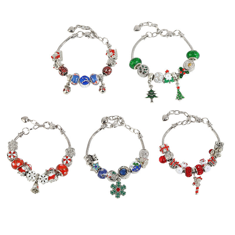 Christmas Snowflake Bells Children's Charm Bracelet