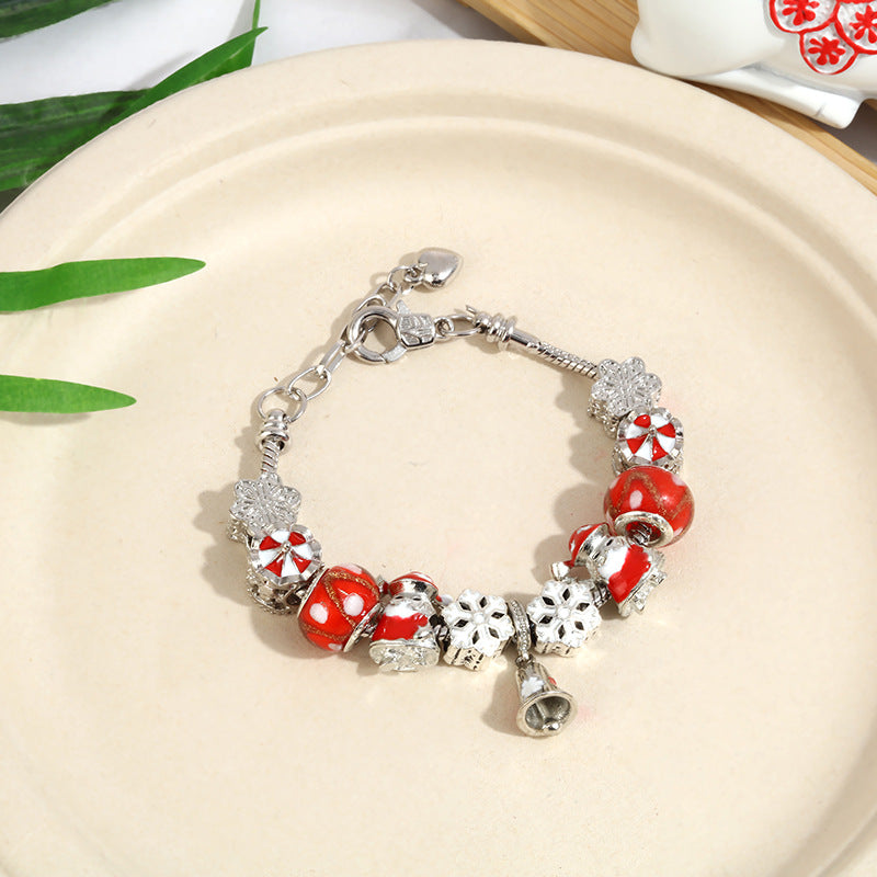 Christmas Snowflake Bells Children's Charm Bracelet