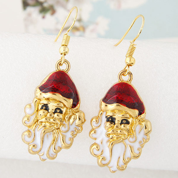 Fashion Metal Santa Snowman Earrings