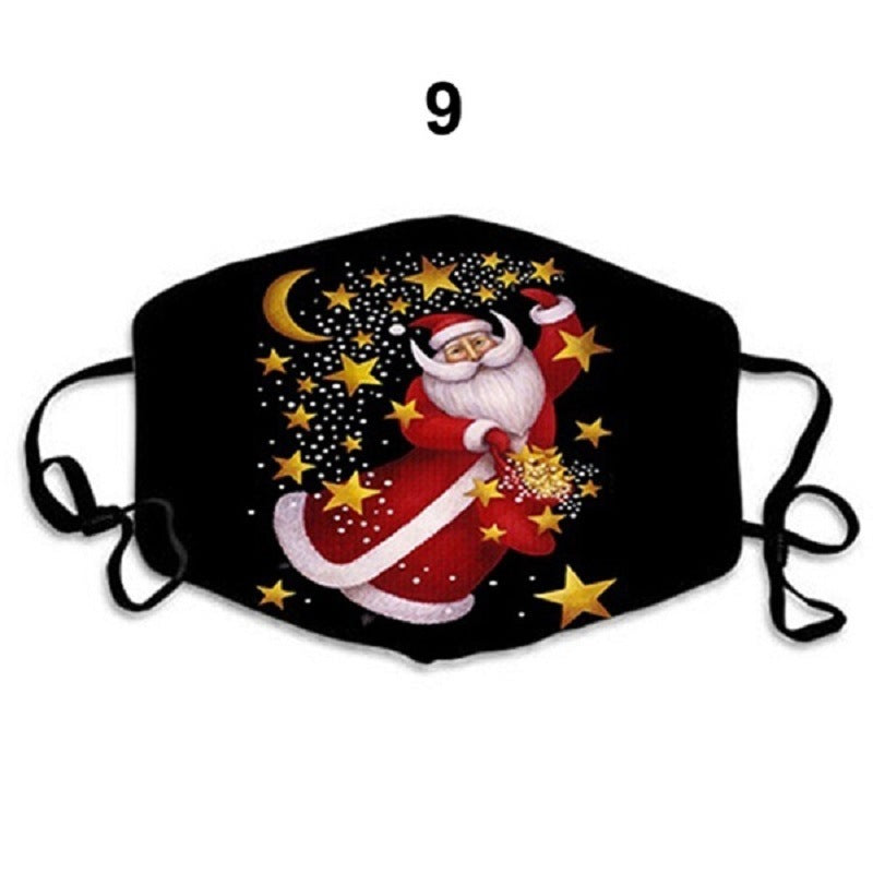 Santa Claus Christmas Deer Digital Printing Mask