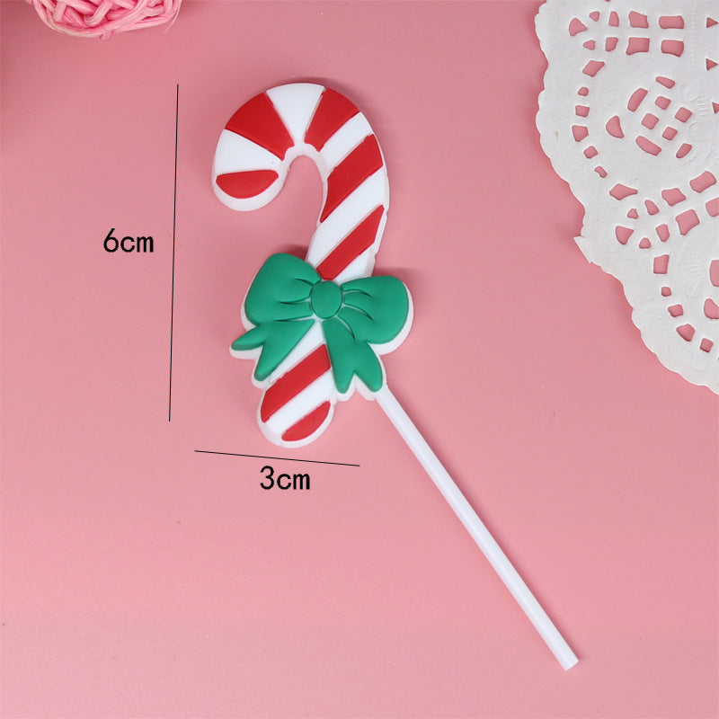 Soft Plastic Christmas Cake Decoration Ornaments