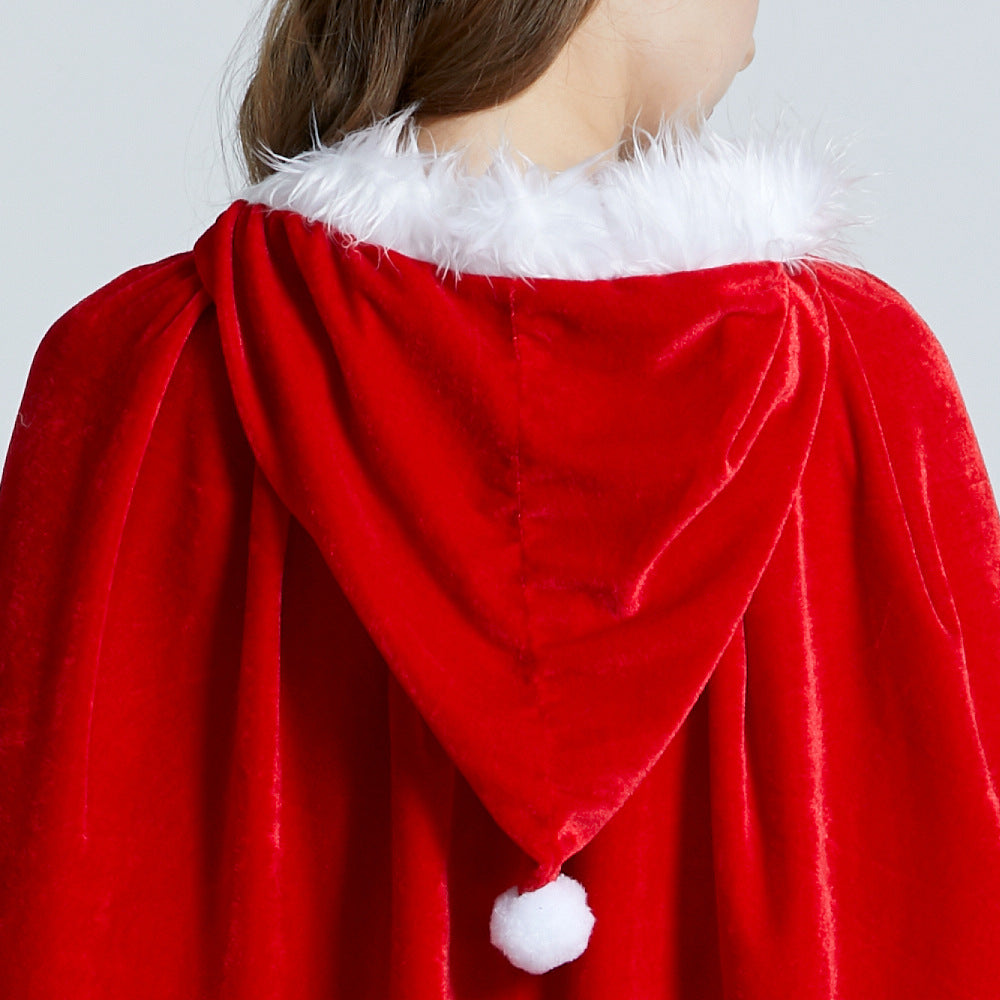 Fashion Simple Santa Claus Hooded Cape