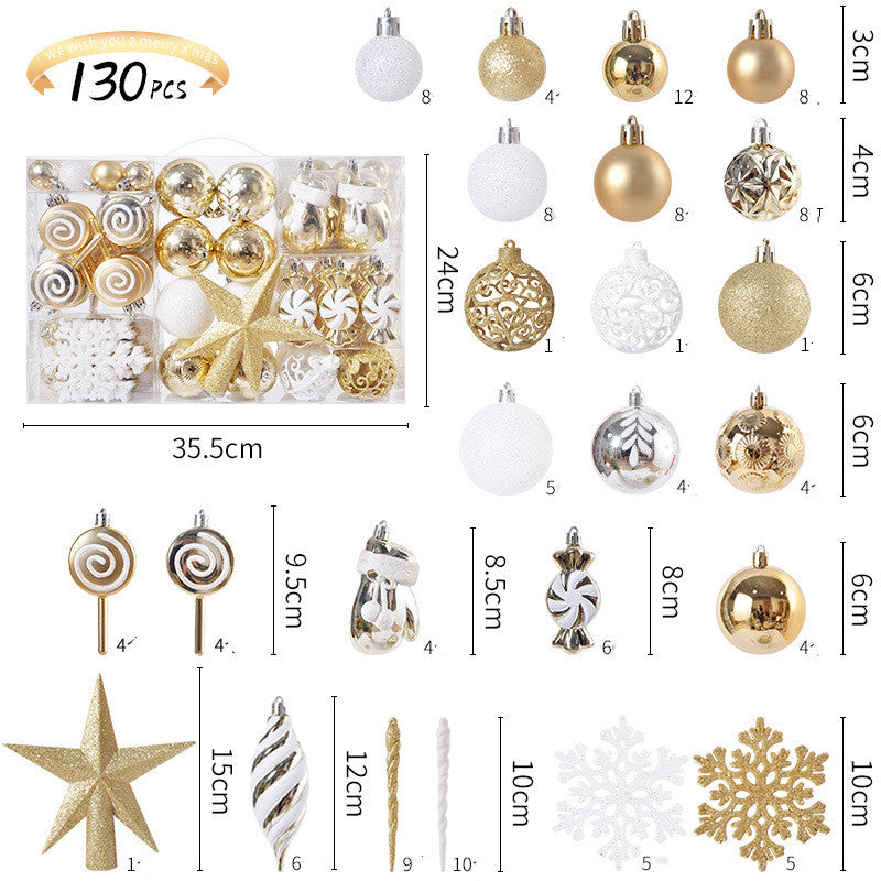 130 Sets Of Ornaments Christmas Hanging Decoration Ornaments