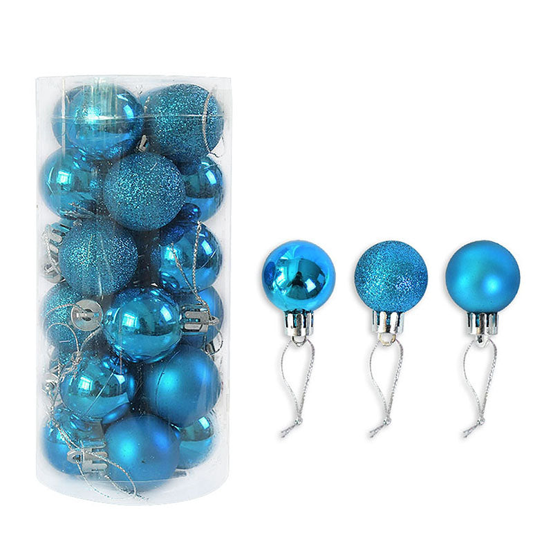 3CM24pcs Bright Matte Christmas Balls