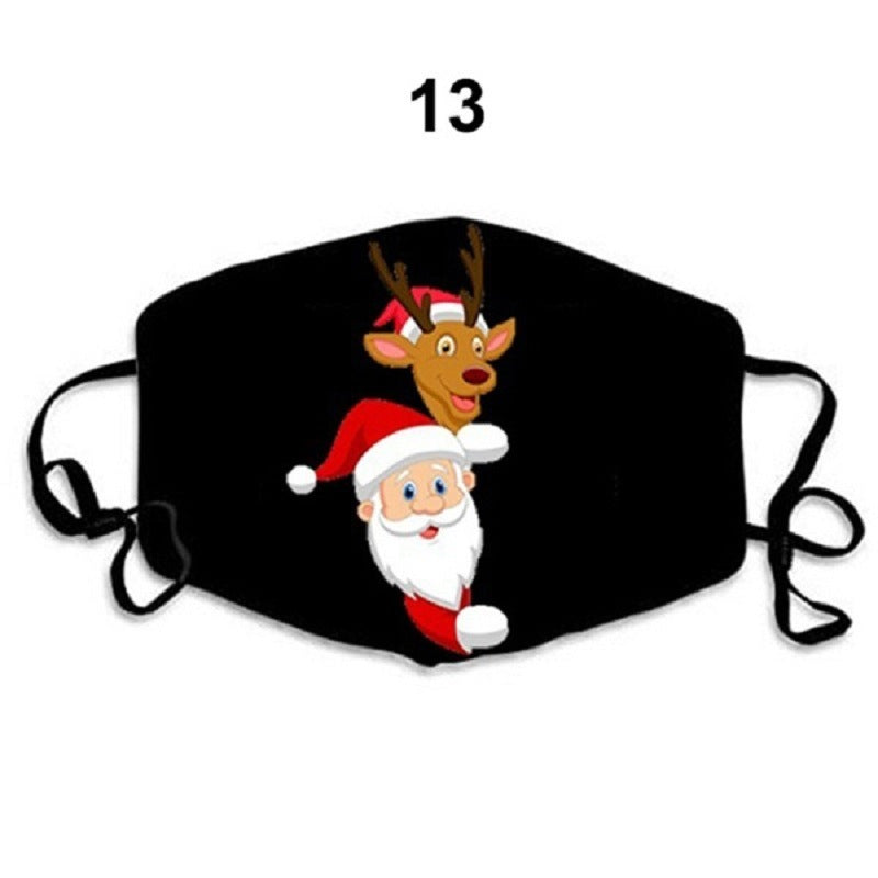 Santa Claus Christmas Deer Digital Printing Mask