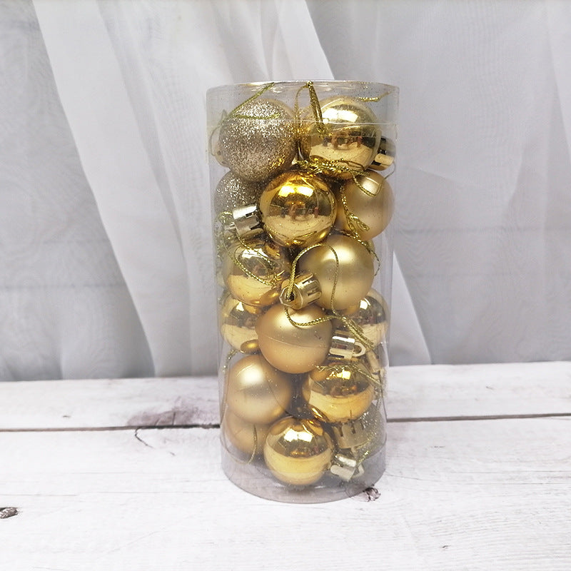 3CM24pcs Bright Matte Christmas Balls