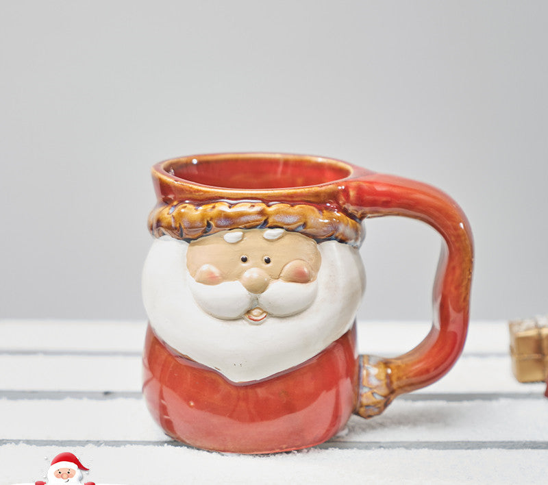 Santa Snowman Marker Ceramic Breakfast Mug