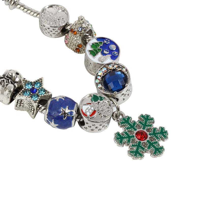 Christmas Snowflake Bells Children's Charm Bracelet