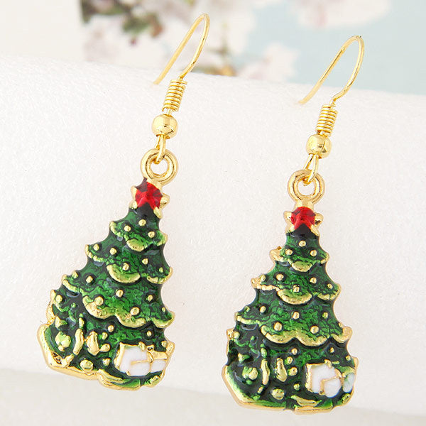 Fashion Metal Santa Snowman Earrings