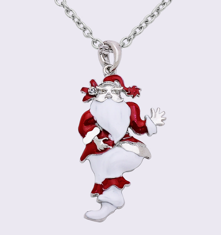 Christmas Necklace Santa Sweater Chain