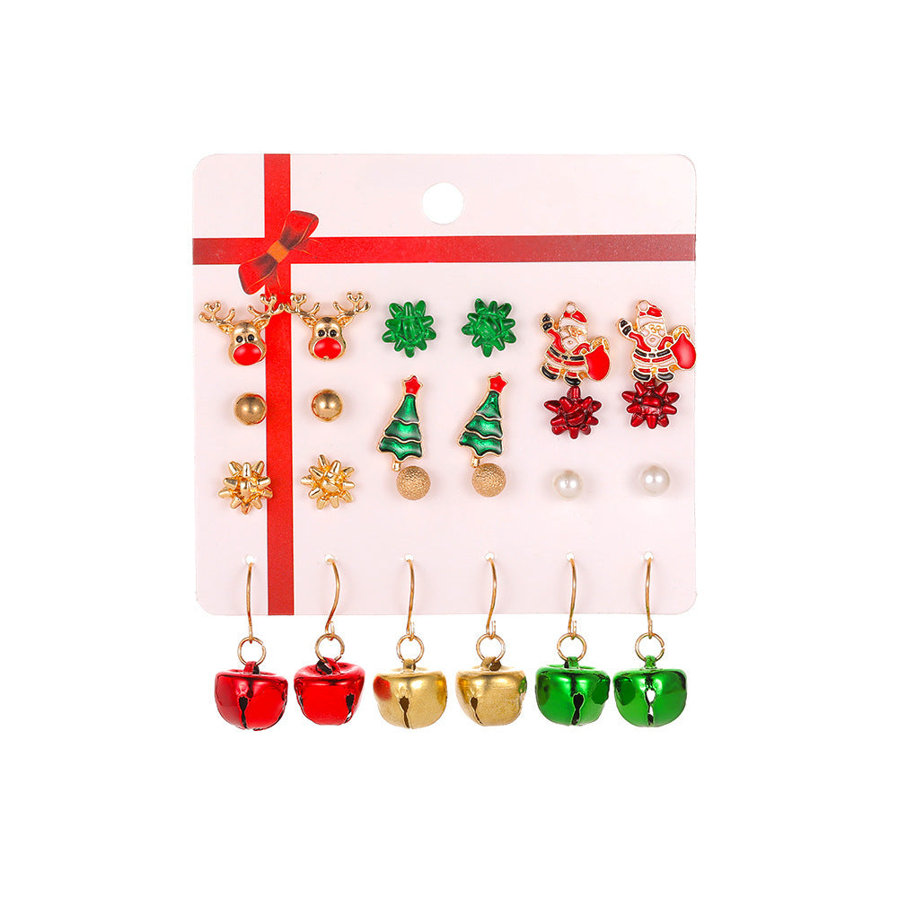 New Holiday Set Earrings Santa Dripping