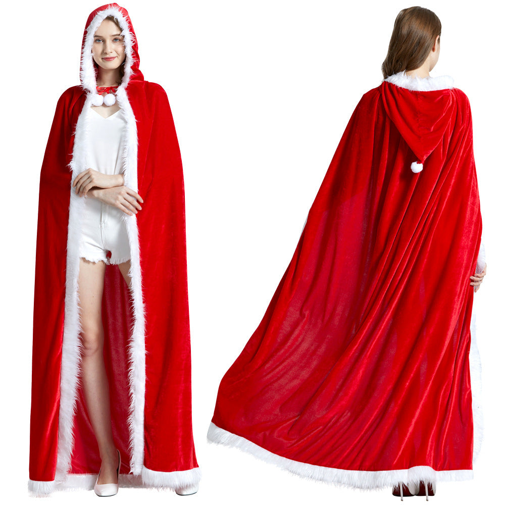 Fashion Simple Santa Claus Hooded Cape