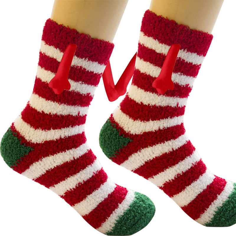 Christmas Supplies Coral Fleece Tube Socks Warm Slipper Bed Socks Winter Soft Warm Slipper