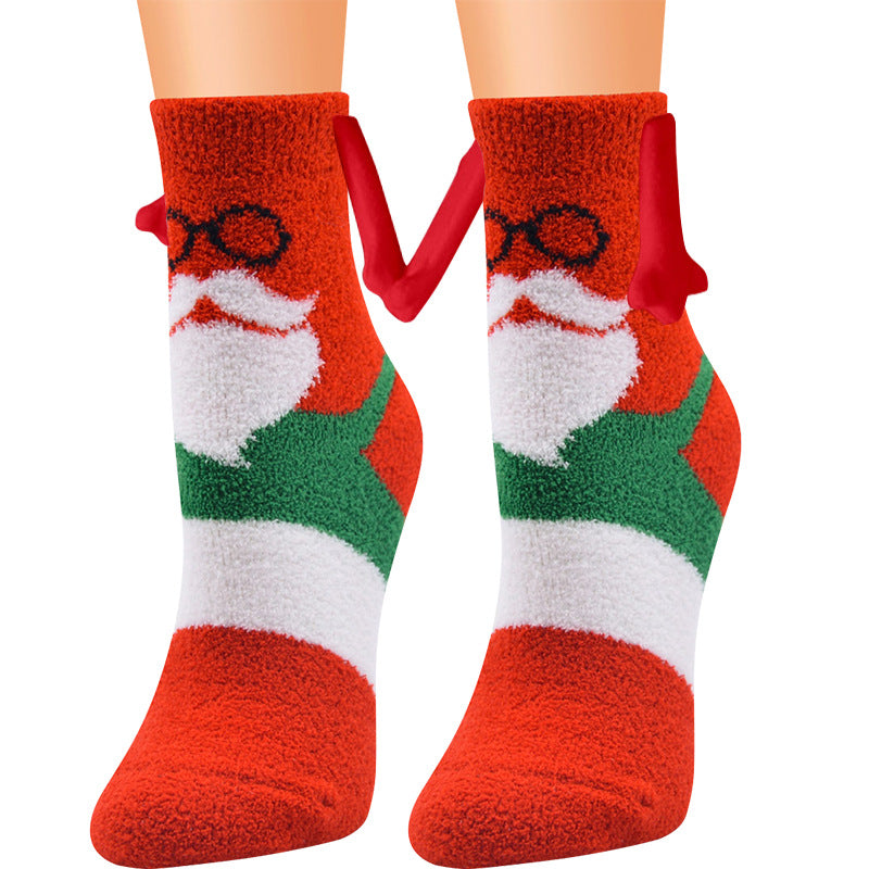 Christmas Supplies Coral Fleece Tube Socks Warm Slipper Bed Socks Winter Soft Warm Slipper