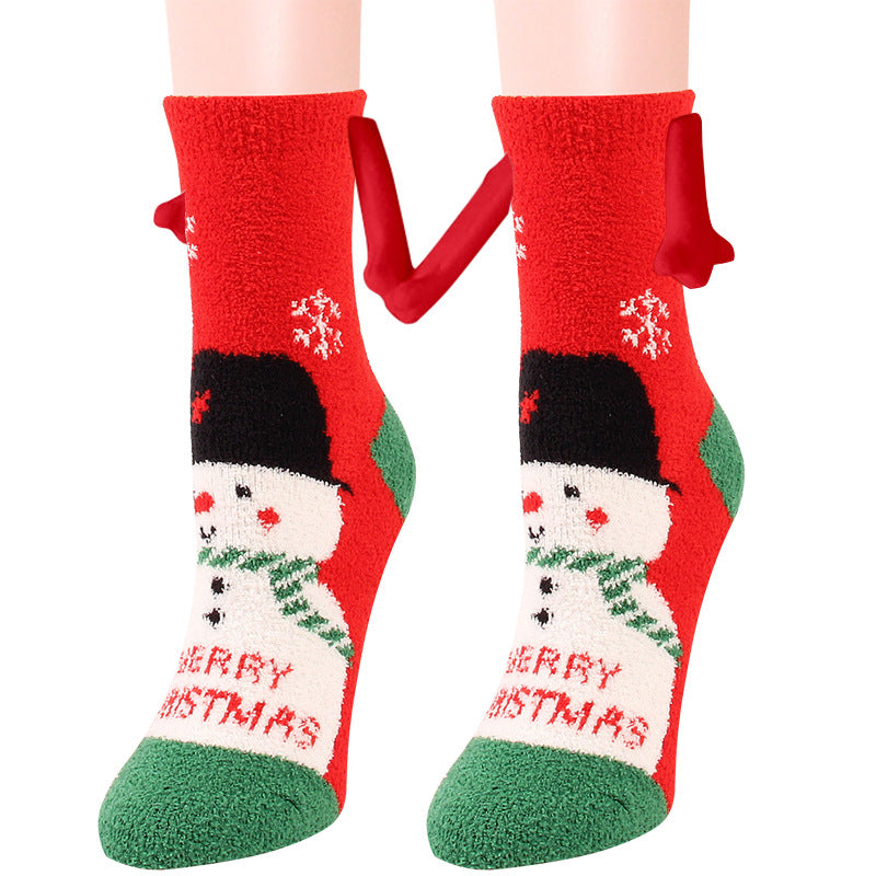 Christmas Supplies Coral Fleece Tube Socks Warm Slipper Bed Socks Winter Soft Warm Slipper