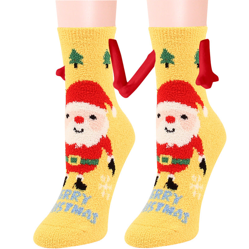 Christmas Supplies Coral Fleece Tube Socks Warm Slipper Bed Socks Winter Soft Warm Slipper