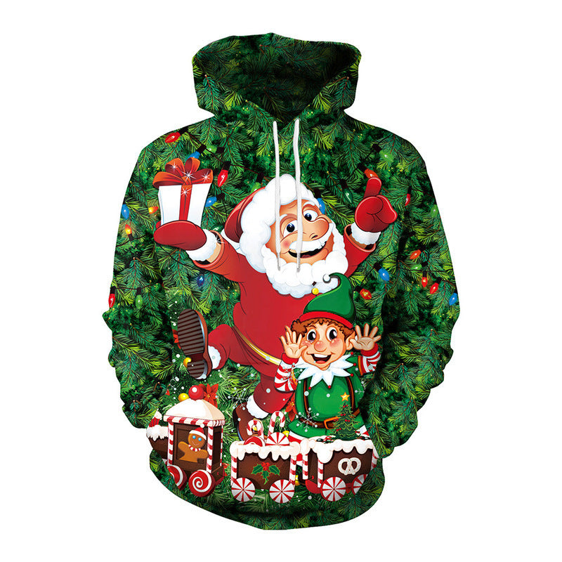 Santa Halloween Christmas Couple Hooded Sweater