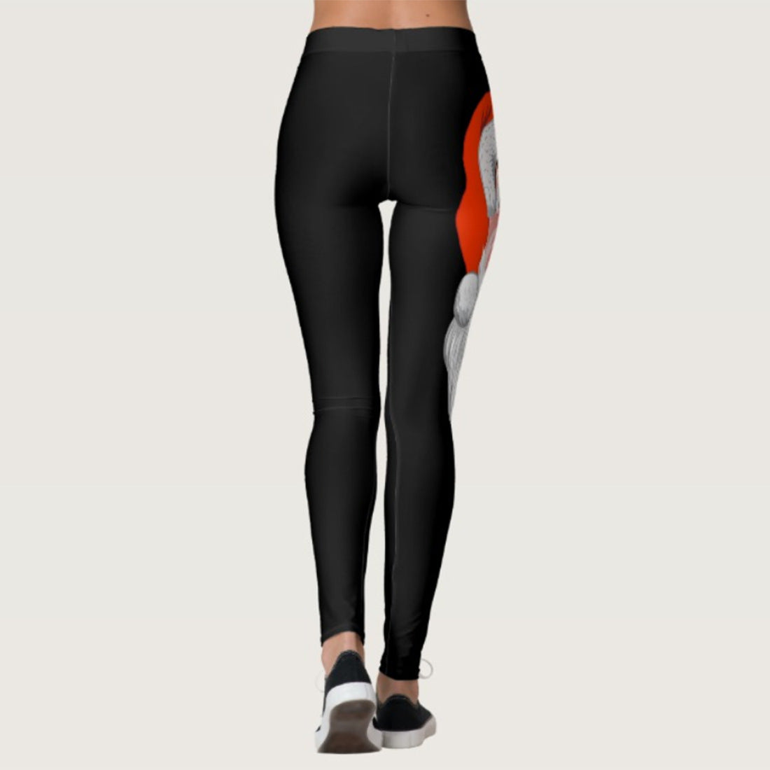 Santa Leggings Female Athletic Slim Fit