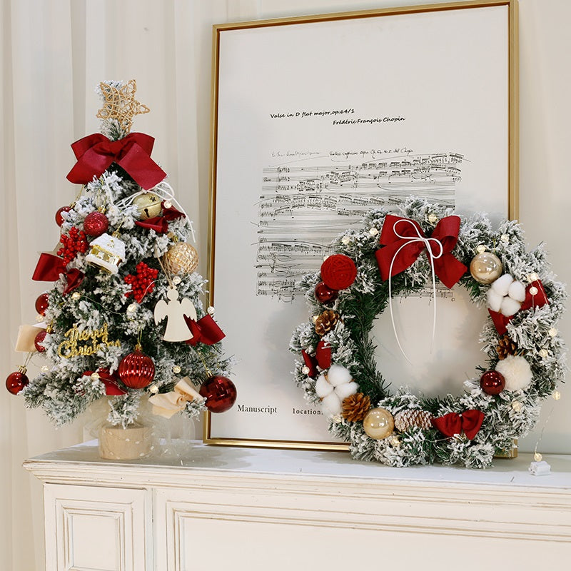 Home Small Desktop Ornament Christmas Decoration Wreath