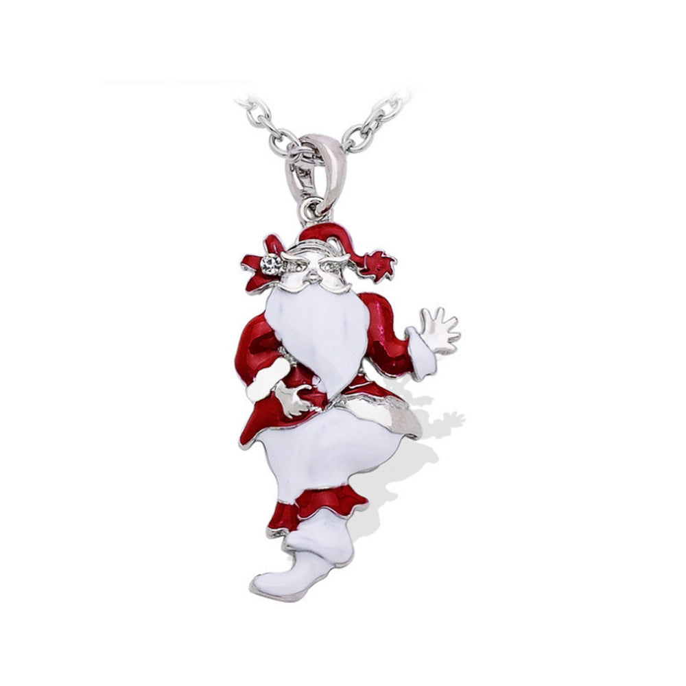 Christmas Necklace Santa Sweater Chain