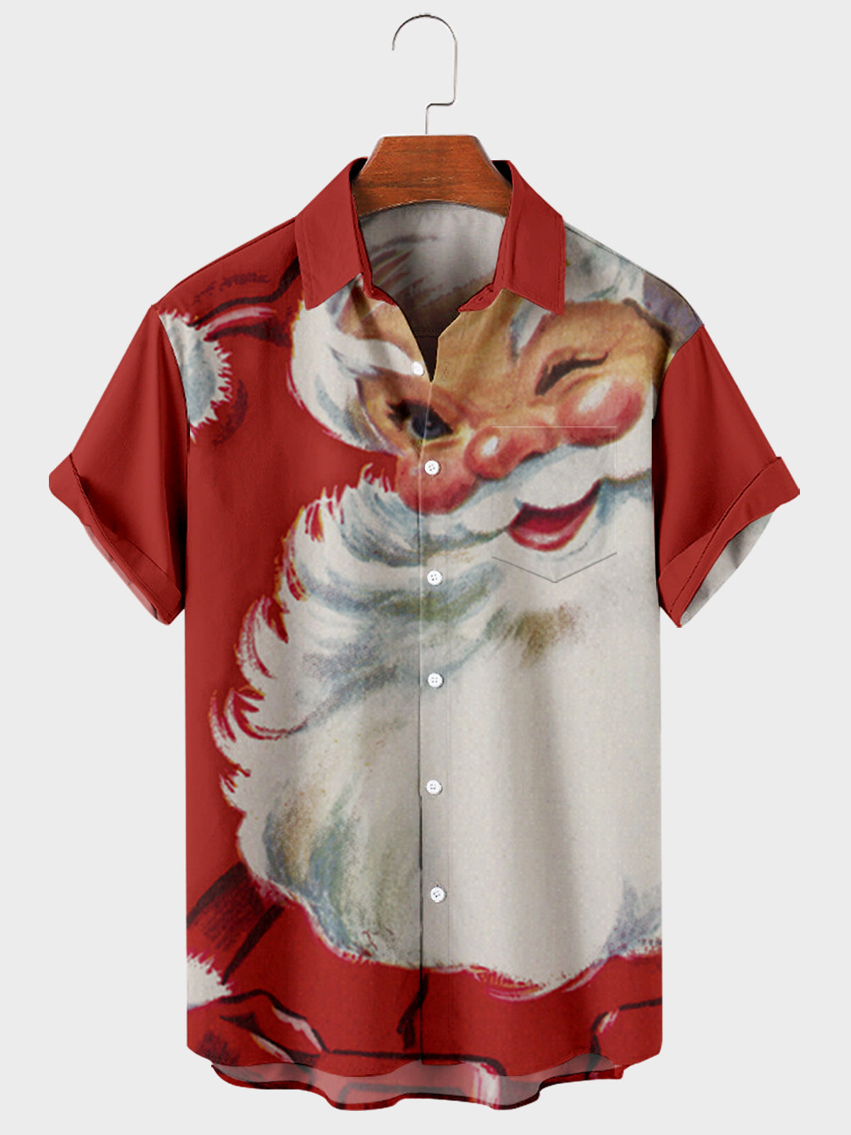 Santa Claus Digital Print Shirt