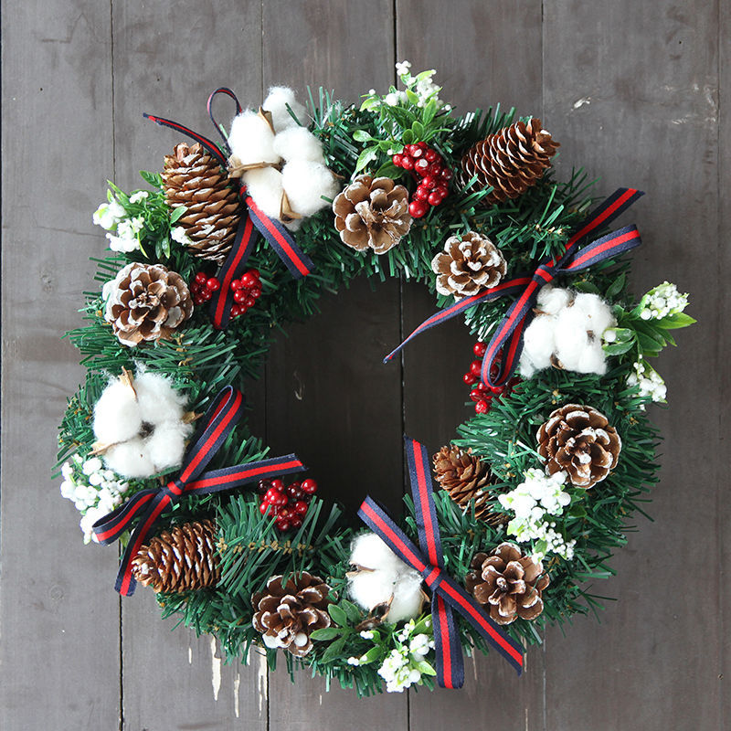 Creative Christmas Door Wreath Christmas Decoration Artificial Garland Wreaths For Car Home Window Wall Decoration