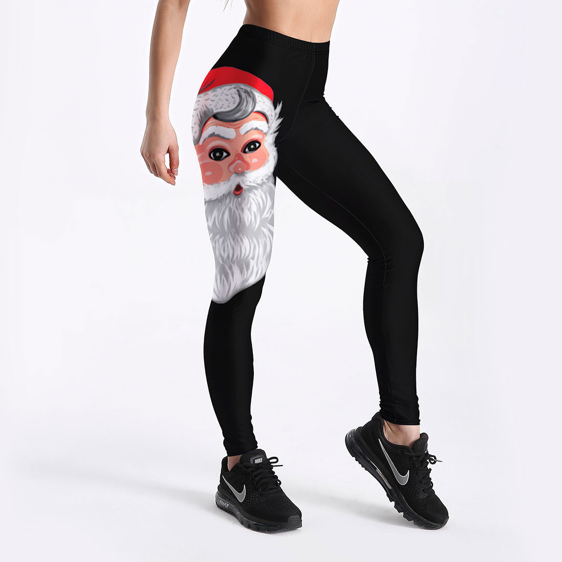 Santa Leggings Female Athletic Slim Fit