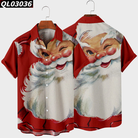 Santa Claus Digital Print Shirt