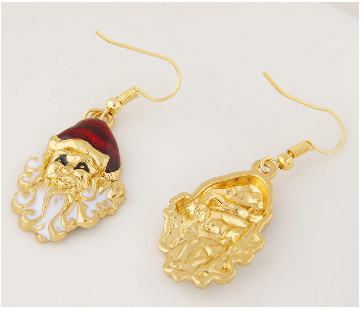 Fashion Metal Santa Snowman Earrings