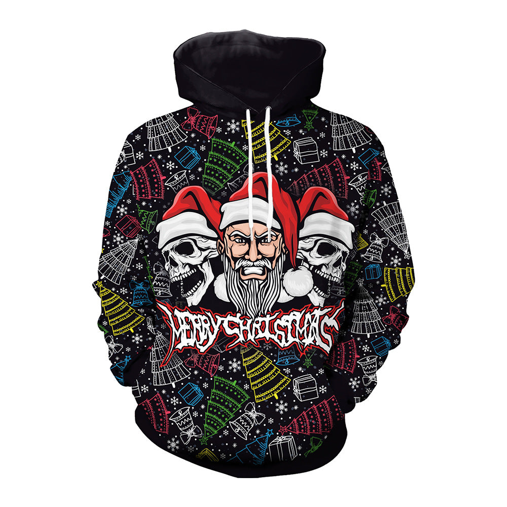 Santa Halloween Christmas Couple Hooded Sweater